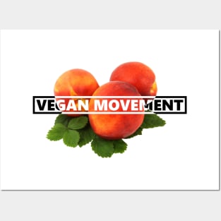 Vegan Movement Peach Posters and Art